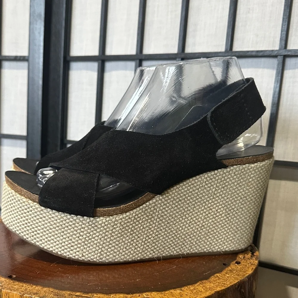 Pedro Garcia Black Suede Espadrilles EUC Made in Spain 🇪🇸 Size 39